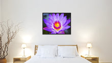 Load image into Gallery viewer, Purple Lotus Flower Framed Canvas Print Home Décor Wall Art

