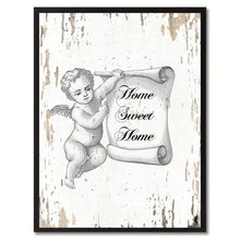 Load image into Gallery viewer, Home Sweet Home Saying Canvas Print, Black Picture Frame Home Decor Wall Art Gifts
