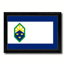 Load image into Gallery viewer, Colorado Springs City Colorado State Flag Canvas Print Black Picture Frame
