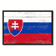 Load image into Gallery viewer, Slovakia Country National Flag Vintage Canvas Print with Picture Frame Home Decor Wall Art Collection Gift Ideas
