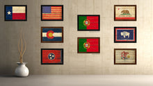 Load image into Gallery viewer, Portugal Country Flag Vintage Canvas Print with Brown Picture Frame Home Decor Gifts Wall Art Decoration Artwork
