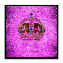 Load image into Gallery viewer, King Purple Canvas Print Black Frame Kids Bedroom Wall Home Décor

