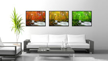 Load image into Gallery viewer, Autumn Stream Yellow Landscape Photo Canvas Print Pictures Frames Home Décor Wall Art Gifts
