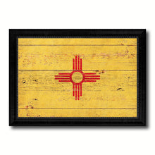 Load image into Gallery viewer, New Mexico State Vintage Flag Canvas Print with Black Picture Frame Home Decor Man Cave Wall Art Collectible Decoration Artwork Gifts
