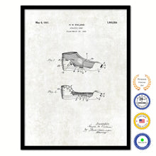 Load image into Gallery viewer, 1931 Athletic Shoe Old Patent Art Print on Canvas Custom Framed Vintage Home Decor Wall Decoration Great for Gifts
