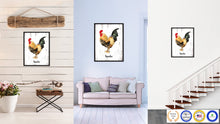 Load image into Gallery viewer, Rooster Bird Canvas Print, Black Picture Frame Gift Ideas Home Decor Wall Art Decoration
