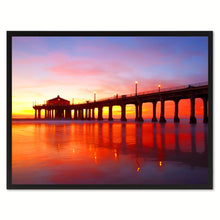 Load image into Gallery viewer, Manhattan Beach California Red Landscape Photo Canvas Print Pictures Frames Home Décor Wall Art Gifts
