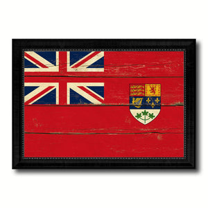 Canadian Red Ensign City Canada Country Vintage Flag Canvas Print Black Picture Frame