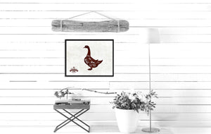 Goose Meat Cuts Butchers Chart Canvas Print Picture Frame Home Decor Wall Art Gifts