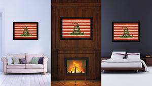 Revolution Split Up New Sprint Military Flag Texture Canvas Print with Black Picture Frame Gift Ideas Home Decor Wall Art