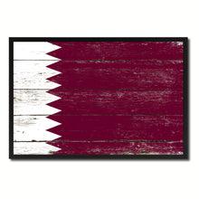 Load image into Gallery viewer, Qatar Country National Flag Vintage Canvas Print with Picture Frame Home Decor Wall Art Collection Gift Ideas
