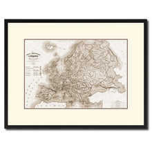 Load image into Gallery viewer, Europe Geological Vintage Sepia Map Canvas Print, Picture Frame Gifts Home Decor Wall Art Decoration
