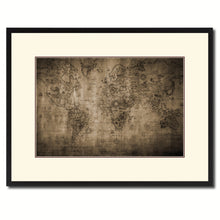 Load image into Gallery viewer, World Vintage Sepia Map Canvas Print, Picture Frame Gifts Home Decor Wall Art Decoration
