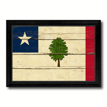 Load image into Gallery viewer, Magnolia City Mississippi State Vintage Flag Canvas Print Black Picture Frame
