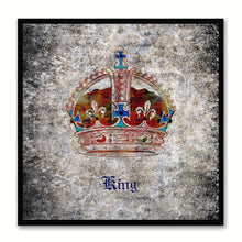 Load image into Gallery viewer, King Black Canvas Print Black Frame Kids Bedroom Wall Home Décor
