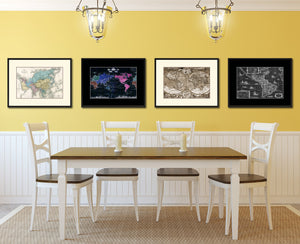 Asia Vintage Antique Map Wall Art Home Decor Gift Ideas Canvas Print Custom Picture Frame