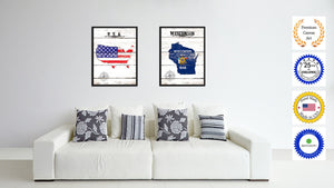 Wisconsin State Flag Gifts Home Decor Wall Art Canvas Print Picture Frames