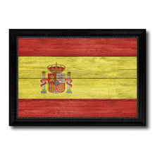 Load image into Gallery viewer, Spain Country Flag Texture Canvas Print with Black Picture Frame Home Decor Wall Art Decoration Collection Gift Ideas
