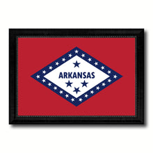 Load image into Gallery viewer, Arkansas State Flag Canvas Print with Custom Black Picture Frame Home Decor Wall Art Decoration Gifts
