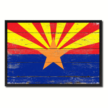 Load image into Gallery viewer, Arizona State Flag Vintage Canvas Print with Black Picture Frame Home DecorWall Art Collectible Decoration Artwork Gifts
