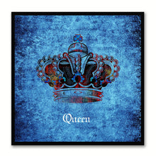 Load image into Gallery viewer, Queen Blue Canvas Print Black Frame Kids Bedroom Wall Home Décor
