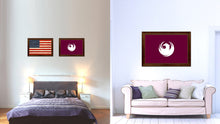 Load image into Gallery viewer, Phoenix City Arizona State Flag Canvas Print Brown Picture Frame
