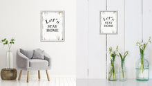 Load image into Gallery viewer, Let&#39;s Stay Home Vintage Saying Gifts Home Decor Wall Art Canvas Print with Custom Picture Frame
