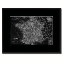 Load image into Gallery viewer, France Paris Vintage Monochrome Map Canvas Print, Gifts Picture Frames Home Decor Wall Art

