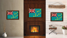 Load image into Gallery viewer, Tuvalu Country Flag Vintage Canvas Print with Brown Picture Frame Home Decor Gifts Wall Art Decoration Artwork
