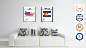 California State Flag Gifts Home Decor Wall Art Canvas Print Picture Frames