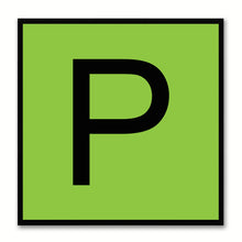 Load image into Gallery viewer, Alphabet P Green Canvas Print Black Frame Kids Bedroom Wall Décor Home Art
