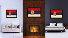Load image into Gallery viewer, Serbia Country Flag Vintage Canvas Print with Black Picture Frame Home Decor Gifts Wall Art Decoration Artwork
