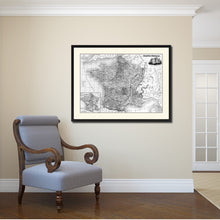 Load image into Gallery viewer, Mideavel France Crusades Vintage B&amp;W Map Canvas Print, Picture Frame Home Decor Wall Art Gift Ideas
