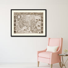 Load image into Gallery viewer, Asia Vintage Sepia Map Canvas Print, Picture Frame Gifts Home Decor Wall Art Decoration
