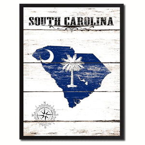 South Carolina State Flag Gifts Home Decor Wall Art Canvas Print Picture Frames