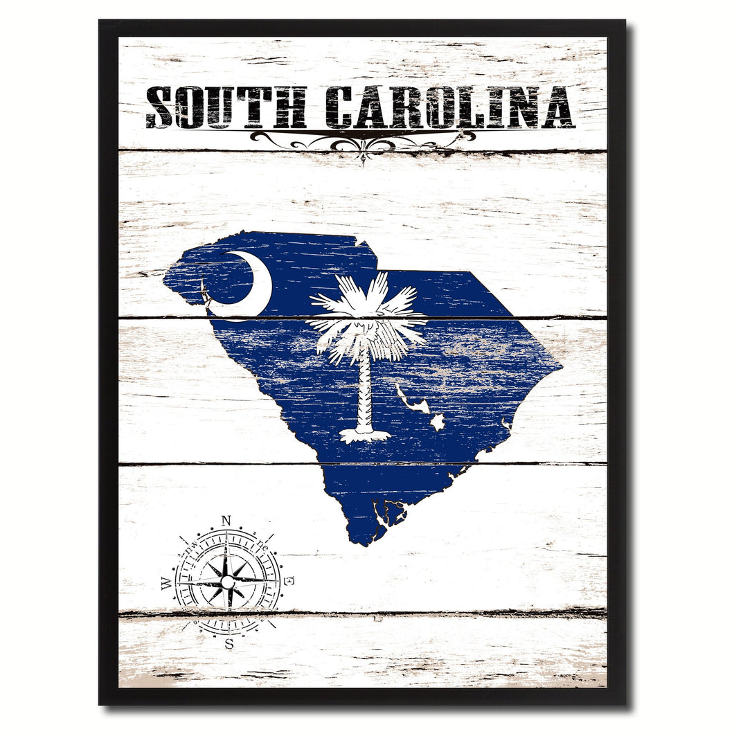 South Carolina State Flag Gifts Home Decor Wall Art Canvas Print Picture Frames