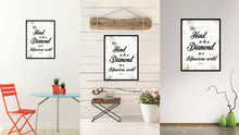 Load image into Gallery viewer, It's hard to be a diamond in a rhinestone world - Dolly Parton Motivational Quote Saying Gift Ideas Home Decor Wall Art, White
