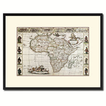 Load image into Gallery viewer, Africa Vintage Antique Map Wall Art Home Decor Gift Ideas Canvas Print Custom Picture Frame
