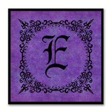 Load image into Gallery viewer, Alphabet E Purple Canvas Print Black Frame Kids Bedroom Wall Décor Home Art
