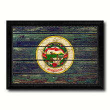 Load image into Gallery viewer, Minnesota State Vintage Flag Canvas Print with Black Picture Frame Home Decor Man Cave Wall Art Collectible Decoration Artwork Gifts
