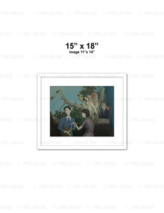 Custom for Edgardo - Matte Paper Print w/White Frame w/2" Mat, 11" x 14"