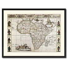 Load image into Gallery viewer, Africa Vintage Antique Map Wall Art Home Decor Gift Ideas Canvas Print Custom Picture Frame
