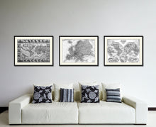 Load image into Gallery viewer, Europe Vintage B&amp;W Map Canvas Print, Picture Frame Home Decor Wall Art Gift Ideas
