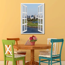 Load image into Gallery viewer, Dubai Creek Golf Course Picture French Window Canvas Print with Frame Gifts Home Decor Wall Art Collection
