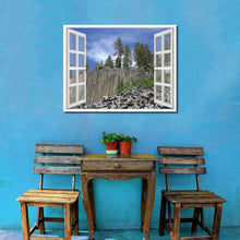 Load image into Gallery viewer, Devils Tower National Monument Picture French Window Framed Canvas Print Home Decor Wall Art Collection
