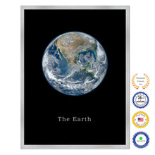 Load image into Gallery viewer, Earth Print on Canvas Planets of Solar System Silver Picture Framed Art Home Decor Wall Office Decoration
