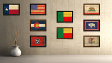 Load image into Gallery viewer, Benin Country Flag Vintage Canvas Print with Black Picture Frame Home Decor Gifts Wall Art Decoration Artwork

