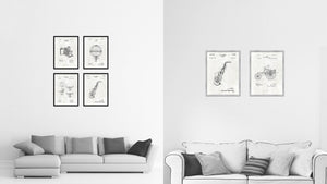 1949 Saxophone Old Patent Art Print on Canvas Custom Framed Vintage Home Decor Wall Decoration Great for Gifts