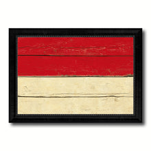 Load image into Gallery viewer, Monaco Country Flag Vintage Canvas Print with Black Picture Frame Home Decor Gifts Wall Art Decoration Artwork
