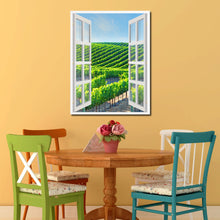 Load image into Gallery viewer, Wine Vineyards Napa Valley California Picture French Window Canvas Print with Frame Gifts Home Decor Wall Art Collection
